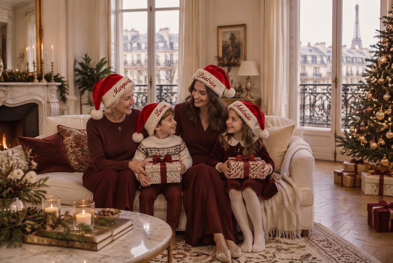 Trois générations réunies à Noël